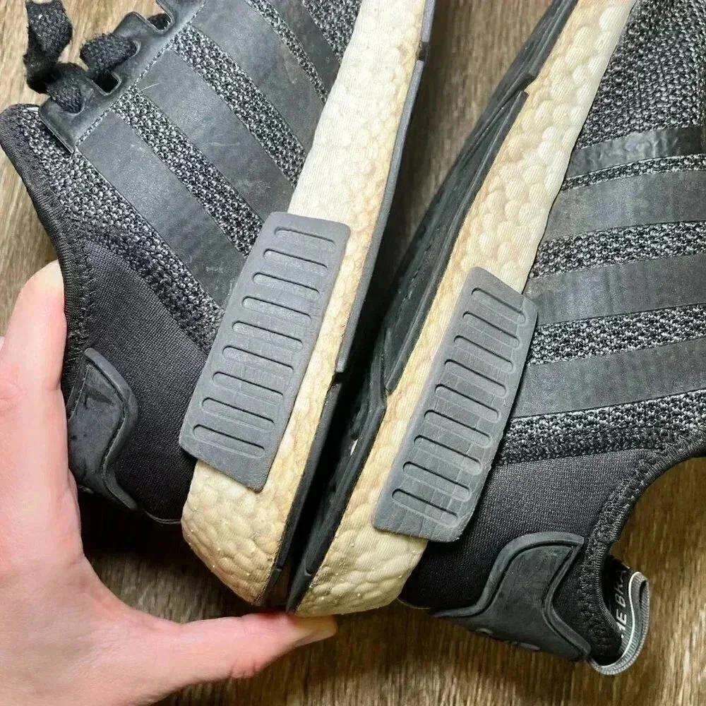 Mens Adidas NMD R1 Black Sneakers - 9